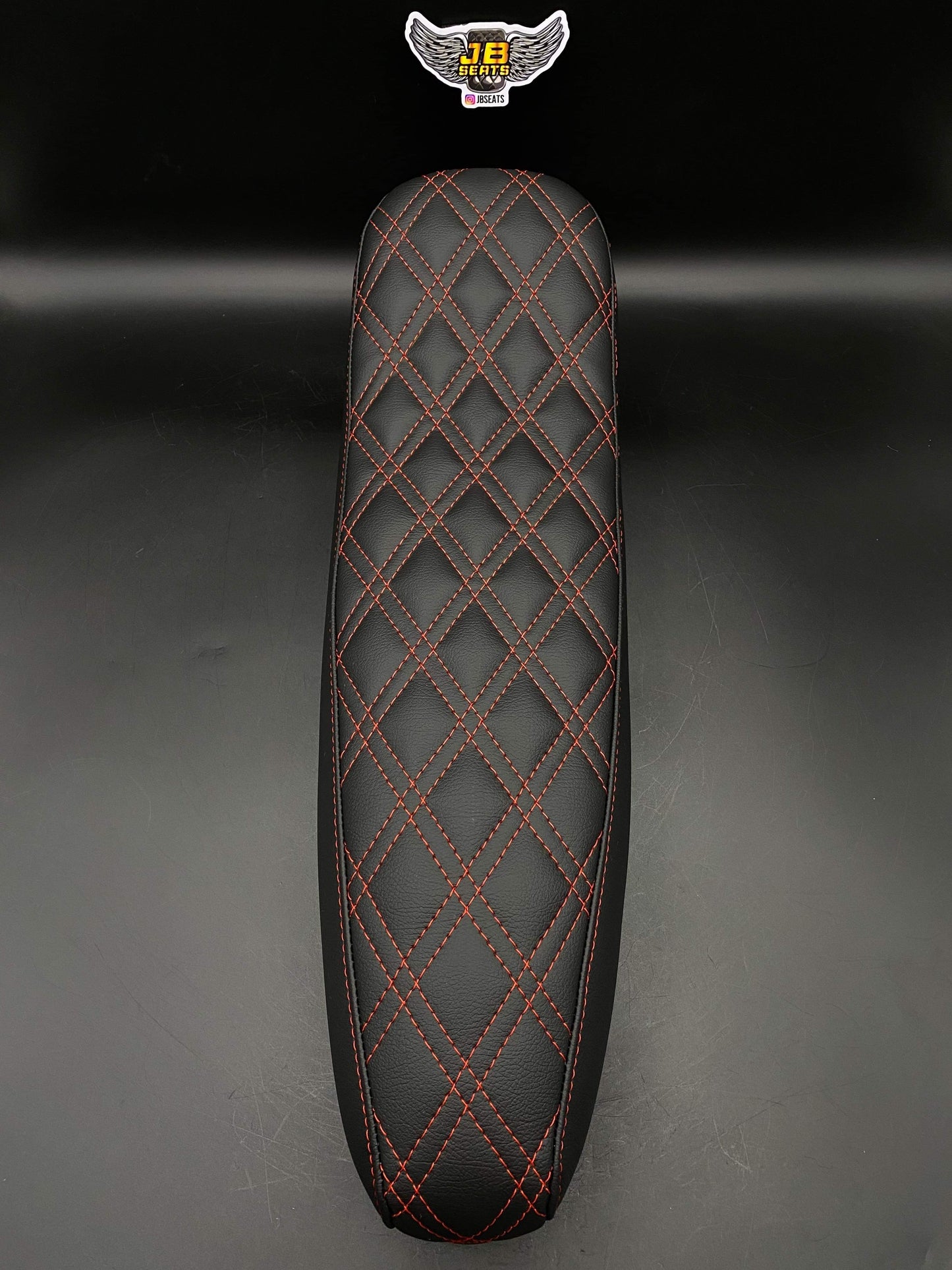 JB Seats Throne Black and Red Double Diamonds