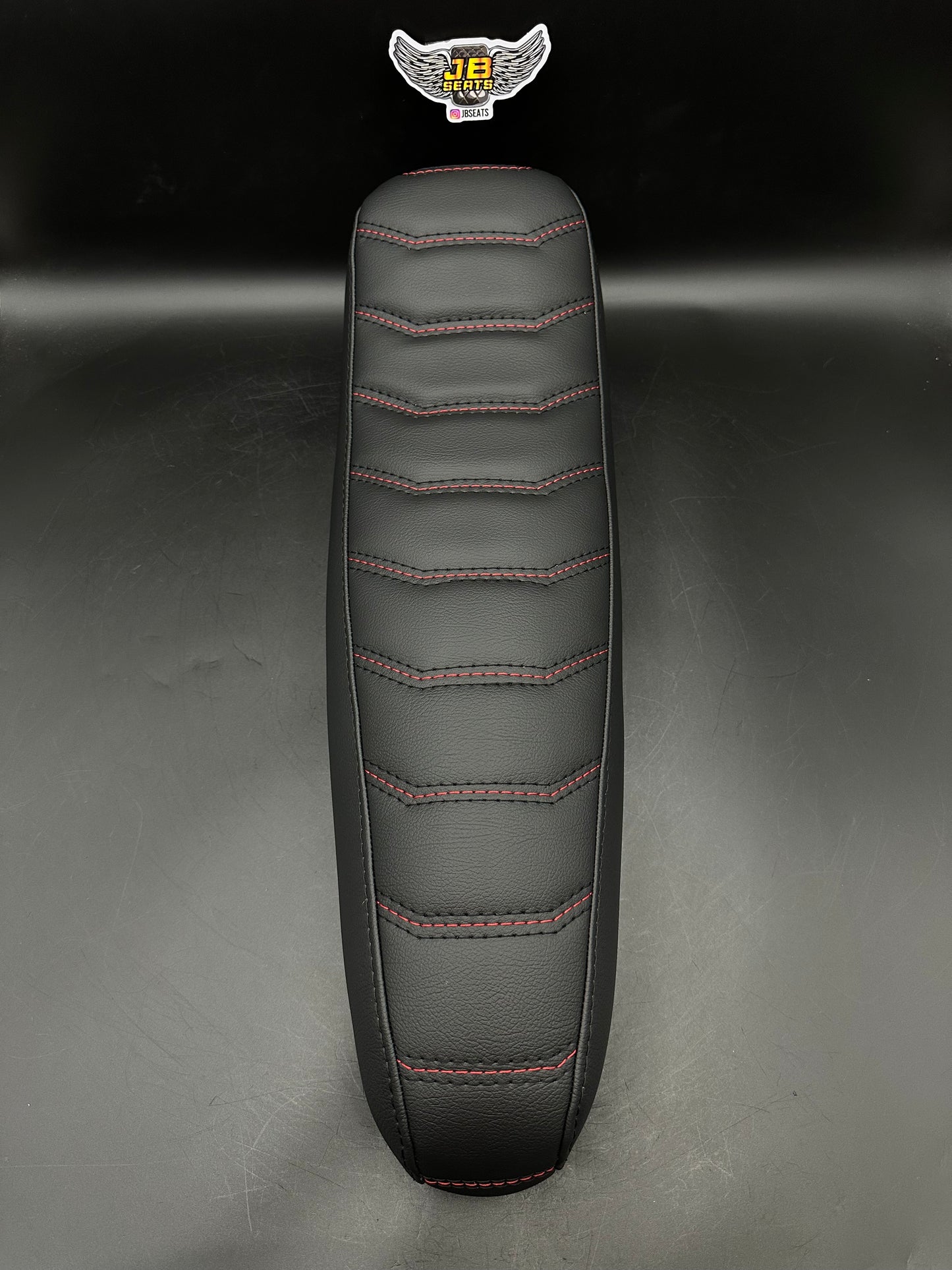 JB Seats Throne Black with Red Digital Stitch