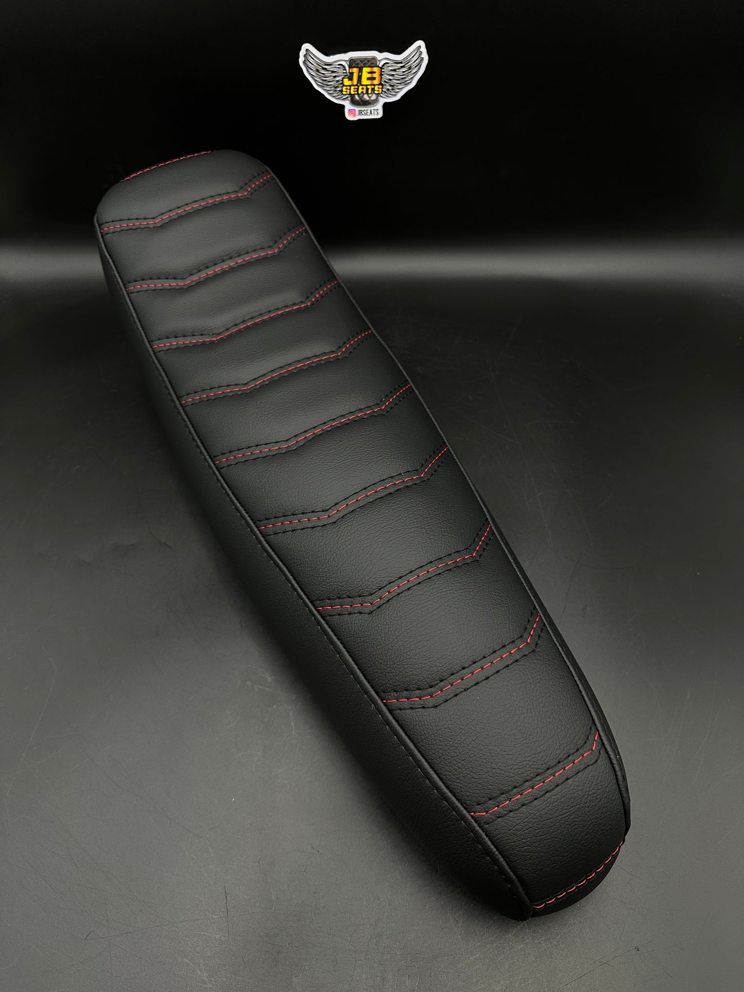 JB Seats Throne Black with Red Digital Stitch